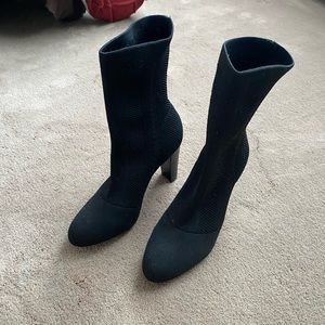 Black sock booties